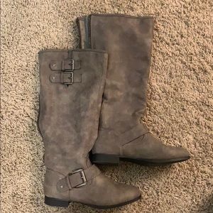 NWOT grey tall boots